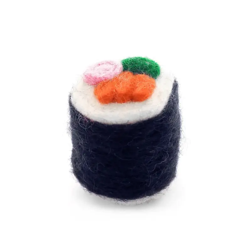 Wool California Roll Sushi Catnip Toy