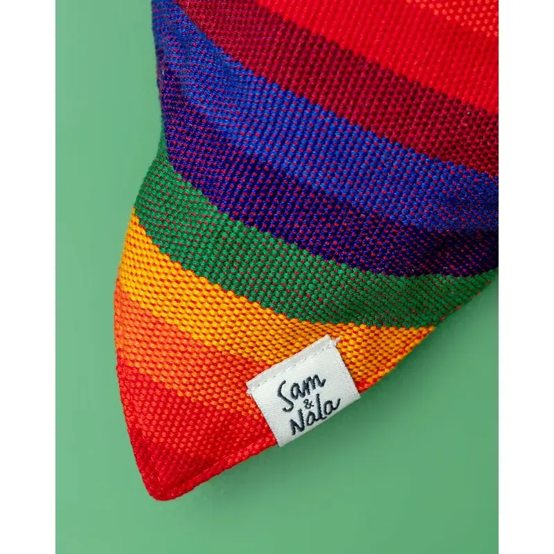 A Case Of Stripes Dog Bandana in Rainbow (FINAL SALE)