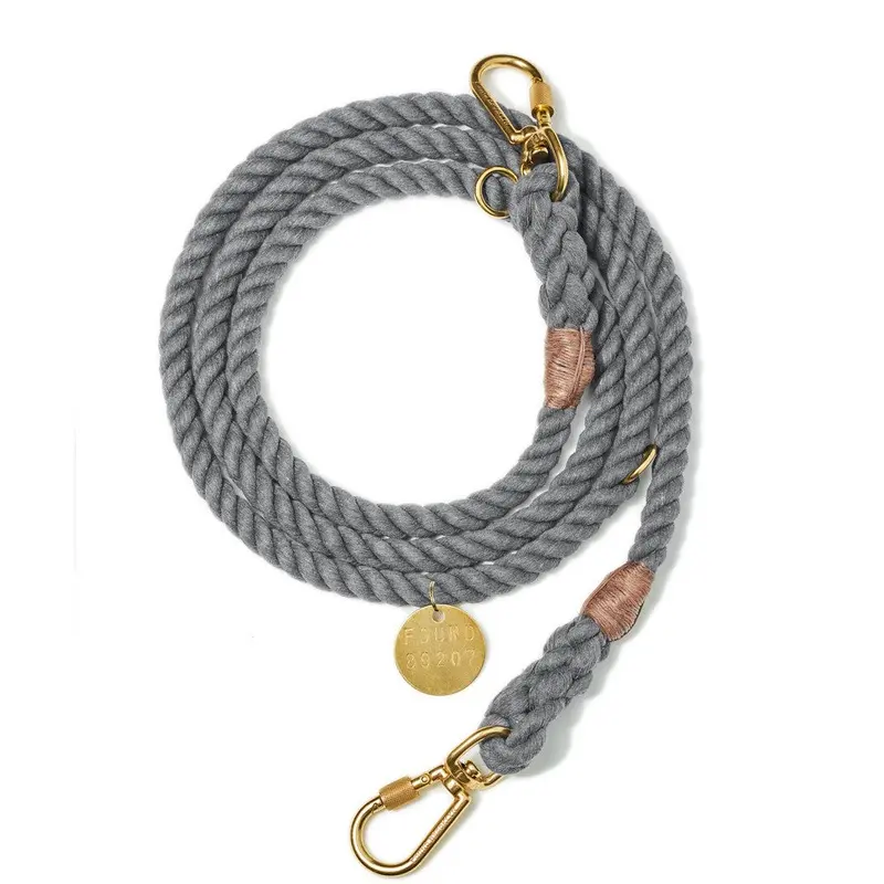 FOUND MY ANIMAL | Adjustable Rope Lead in Upcycled Charcoal