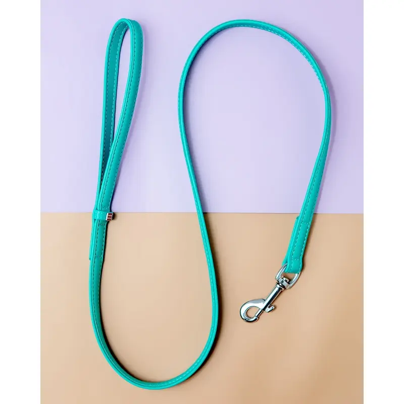 Spearmint Leather Dog Leash << CLEARANCE >>