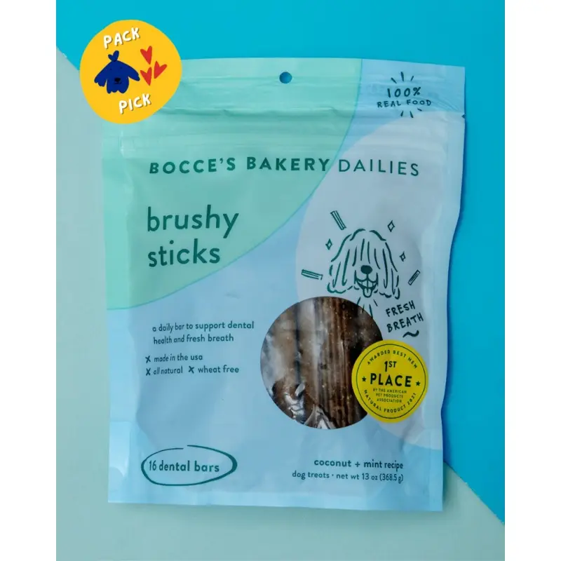 Daily Dental Brushy Sticks for Dogs in Coconut & Mint Recipe