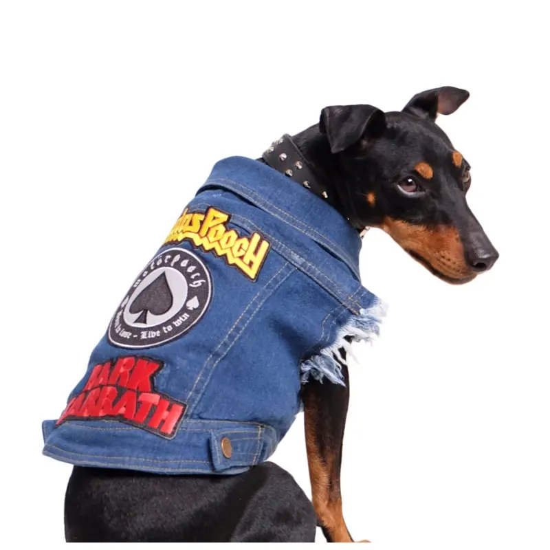 Raw Blue Denim Dog Jacket with Patches << CLEARANCE >>
