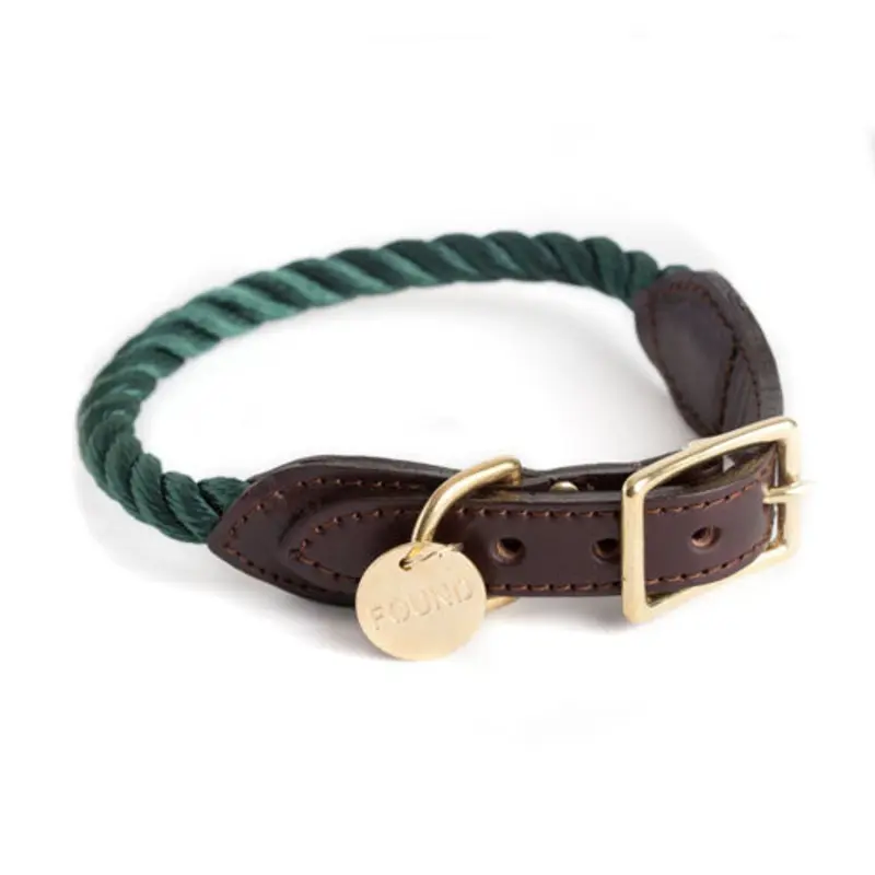 Rope Collar in Hunter Green (Made in the USA) (FINAL SALE)