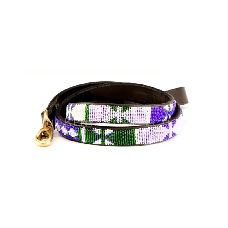 Yesterday Today Tomorrow Beaded Dog Leash (FINAL SALE)