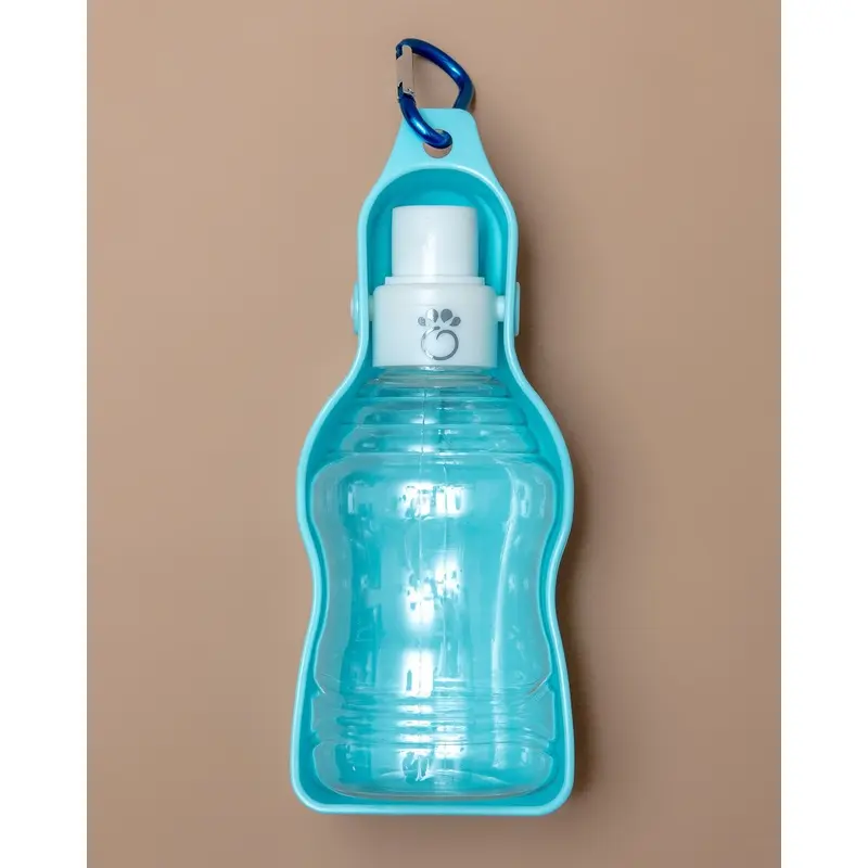 Dog Travel Water Bottle with Foldout Bowl in Blue << CLEARANCE >>