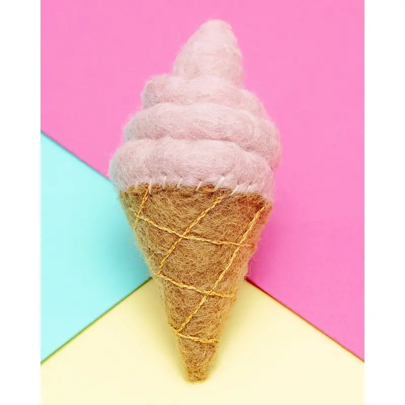 Soft Serve Ice Cream Wool Cat Toy