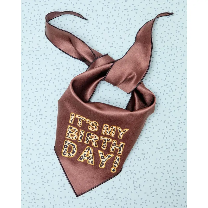 Its My Birthday Leopard Dog Bandana (FINAL SALE)