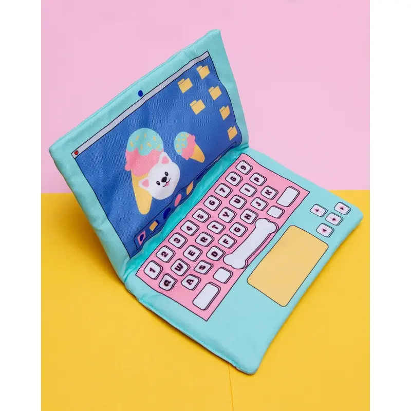 Laptop Crinkle & Squeak Dog Toy
