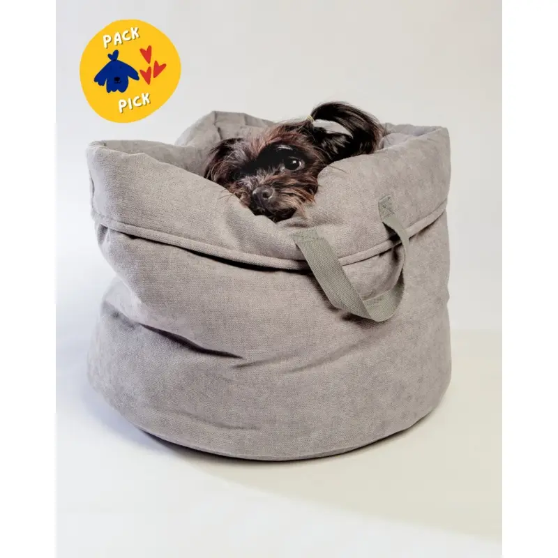 Little Shopper Bed Bag Dog Carrier in Grey (FINAL SALE)