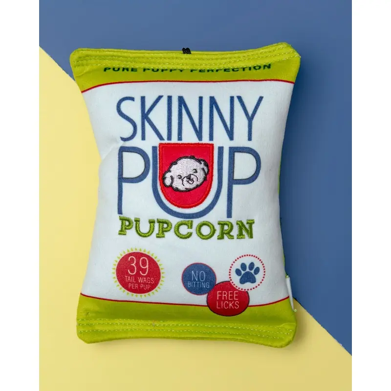 Skinny Pup Squeaky Plush Dog Toy