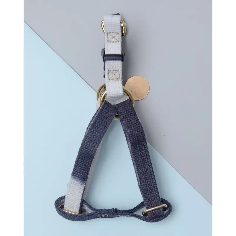 Cotton Webbing Dog Harness in Grey Ombr (Made in the USA) (CLEARANCE)