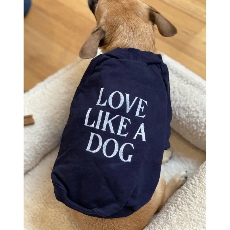 Cut-Sleeve Love Like a Dog T-Shirt (Made in the USA) (FINAL SALE)