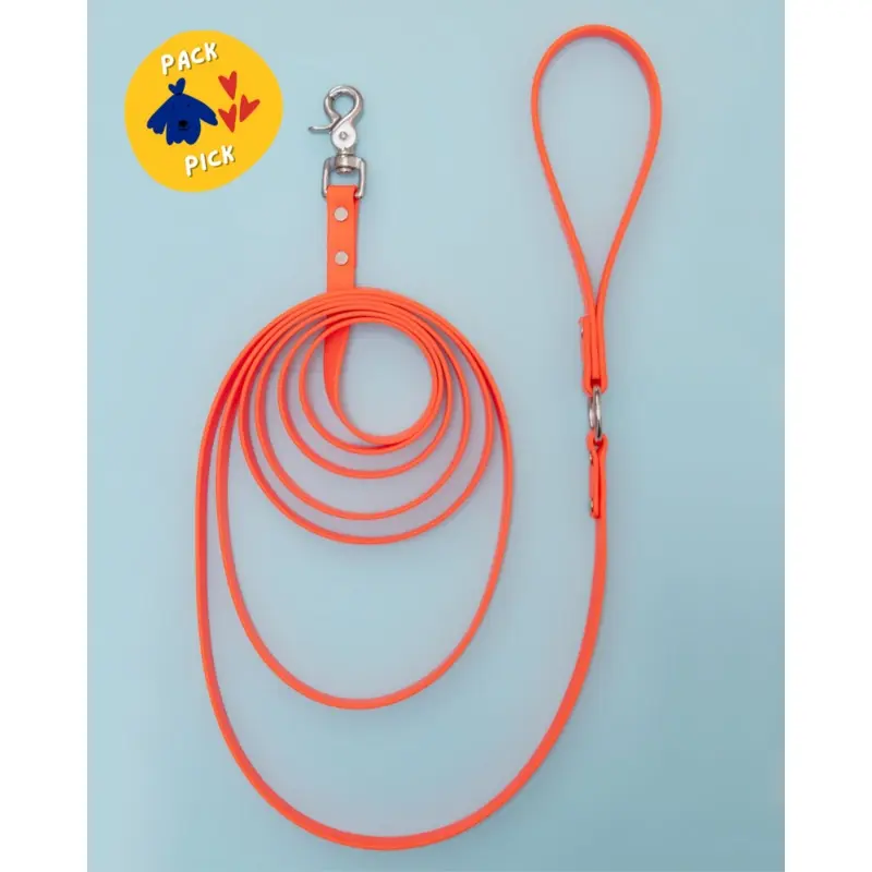 Weekend Long Leash in Neon Orange (10 or 20 Foot) (Made in the USA)