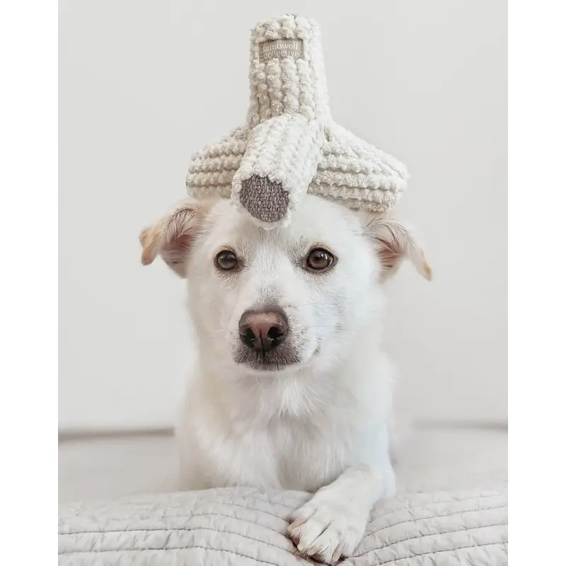 Breuer Crinkle & Squeak Dog Toy in Cream (FINAL SALE)