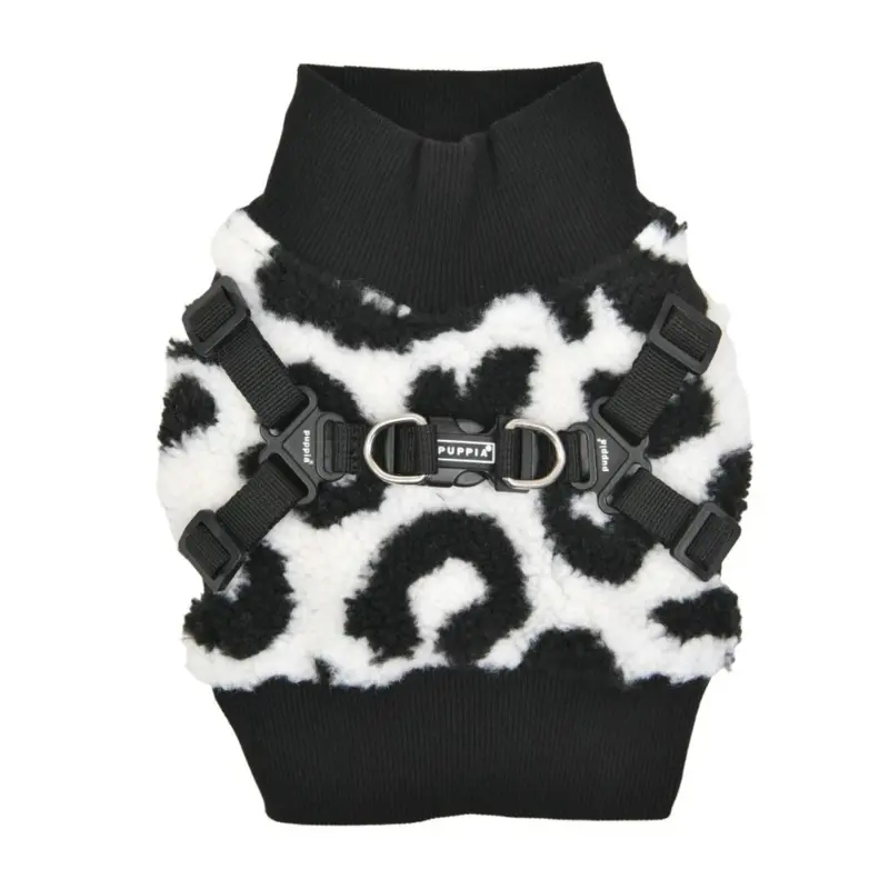 Leopard Fleece Dog Harness Vest