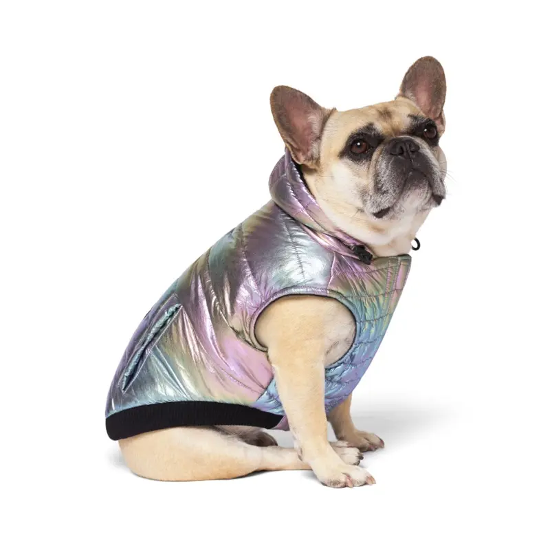 Shiny Puffer Dog Coat in Iridescent << FINAL SALE >>