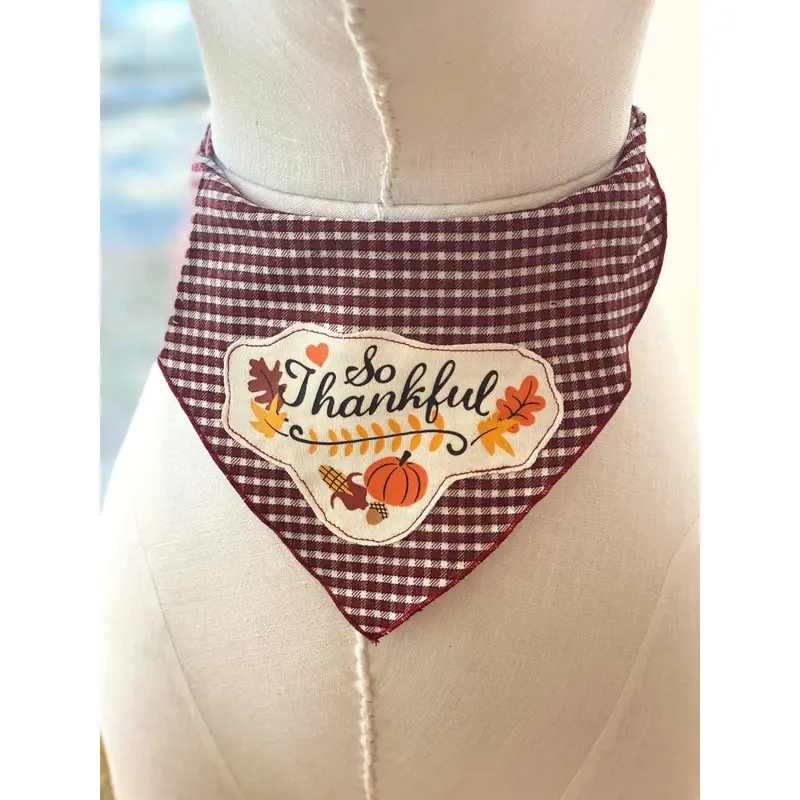 So Thankful Thanksgiving Dog Bandana