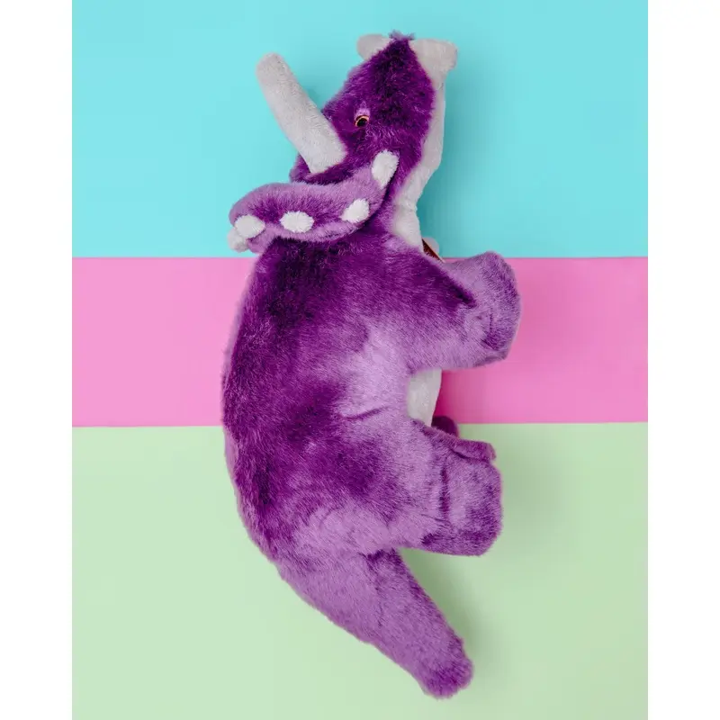 Charlie Triceratops Squeaky Plush Dog Toy