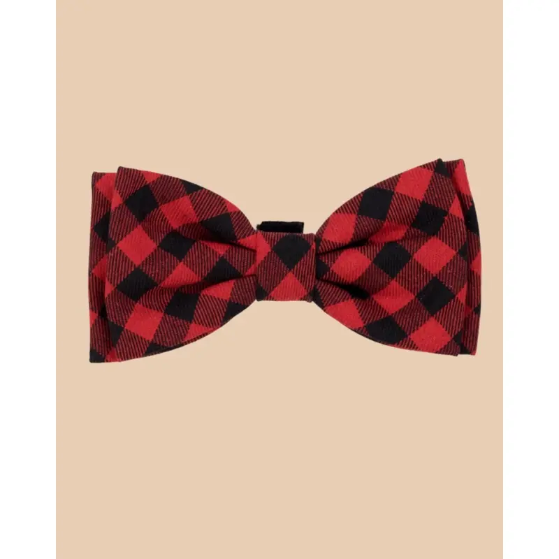 Dignified Dog Bow Tie in Buffalo Plaid