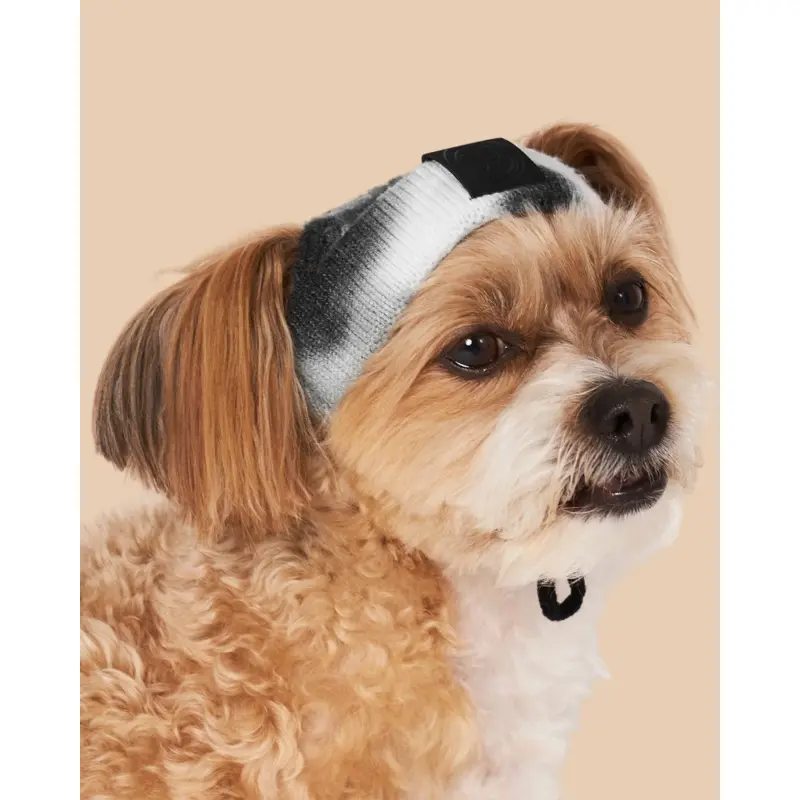 Tie-Dye Dog Beanie in Black & White (FINAL SALE)