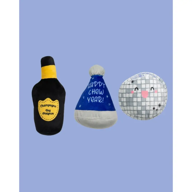 Yappy Chew Year Squeaky Dog Toy Set