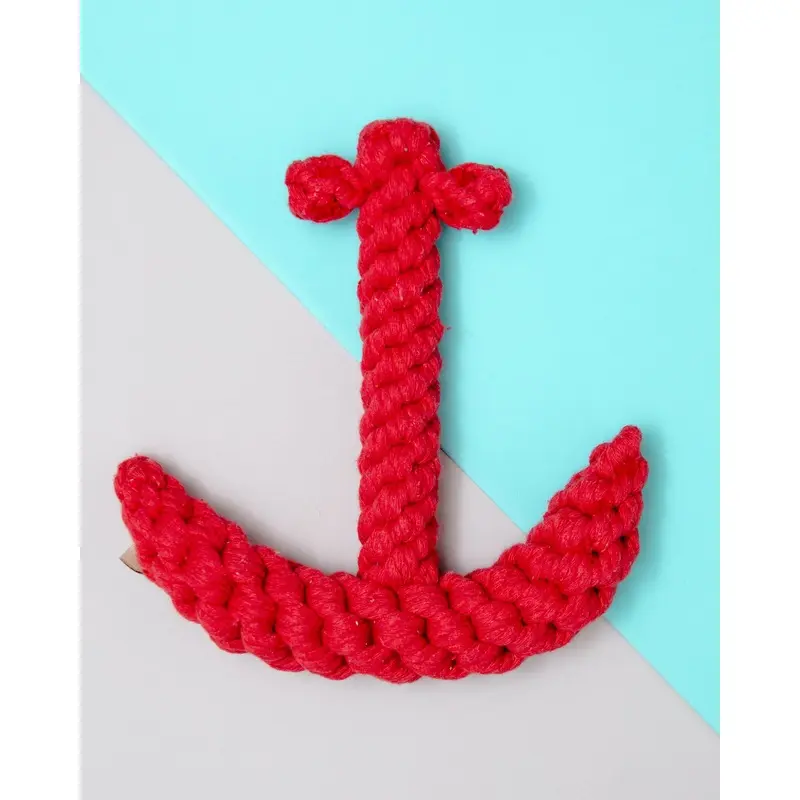 Anchor Rope Dog Toy in Red