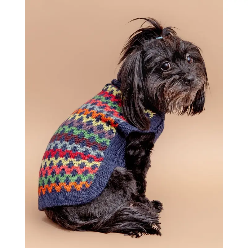 Crossroads Alpaca Dog Sweater in Blue (FINAL SALE)