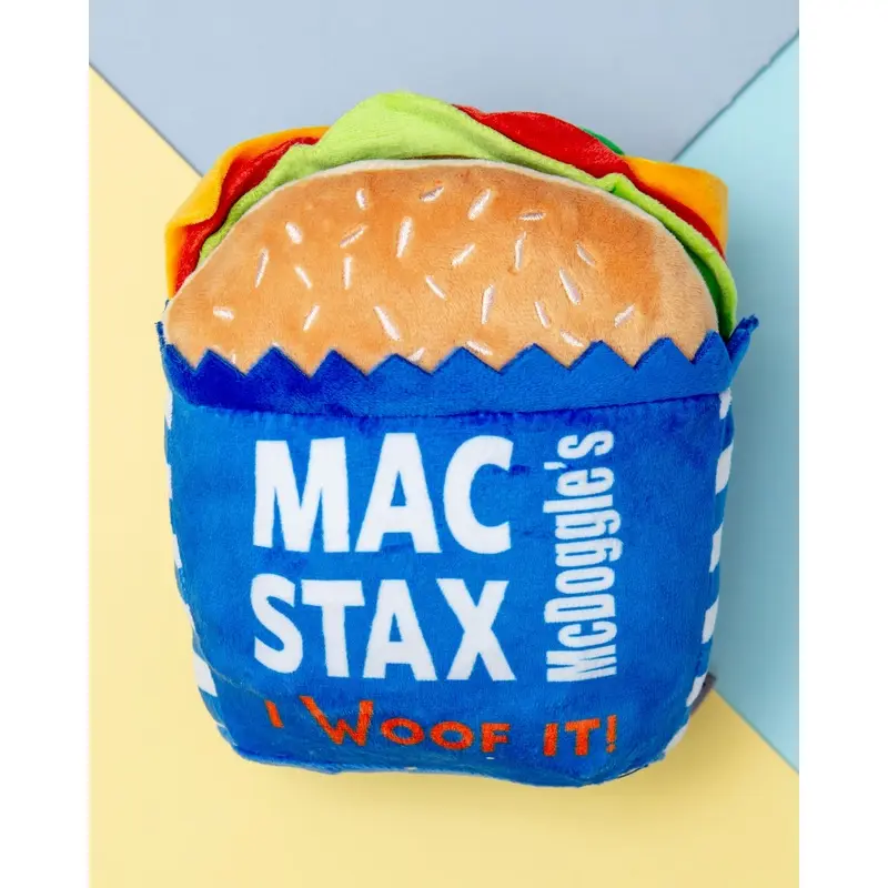 Mcdoggle's Mac Stax Crinkle + Squeak Plush Dog Toy (FINAL SALE)