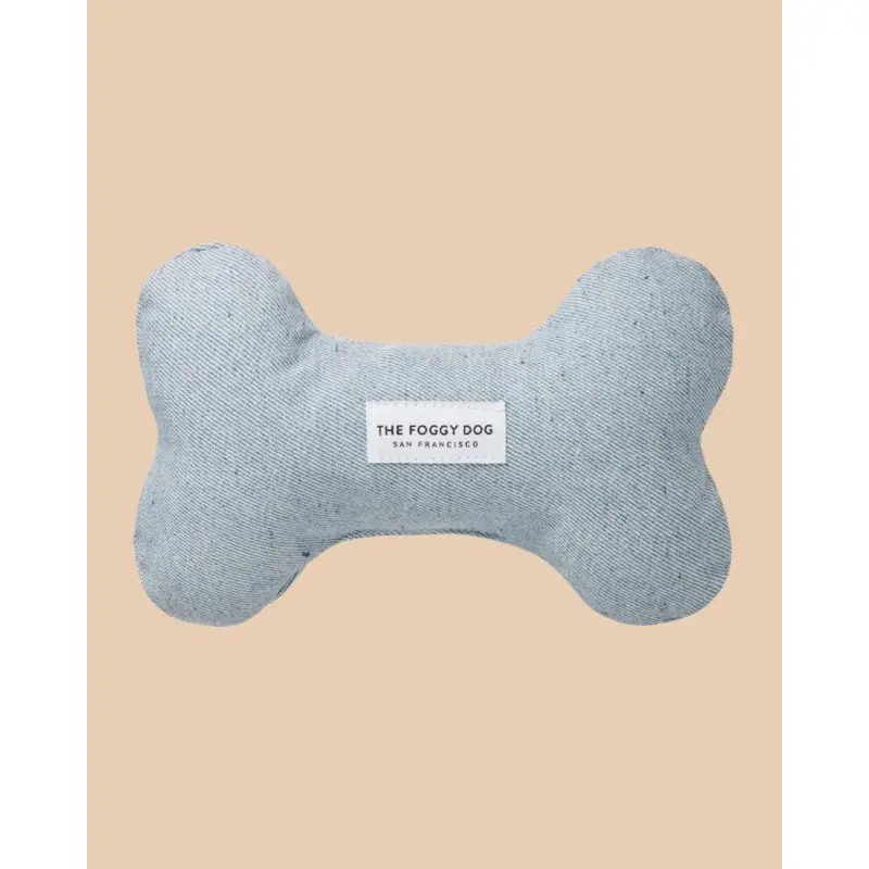 Upcycled Denim Bone Dog Squeaky Toy (Made in the USA) (FINAL SALE)