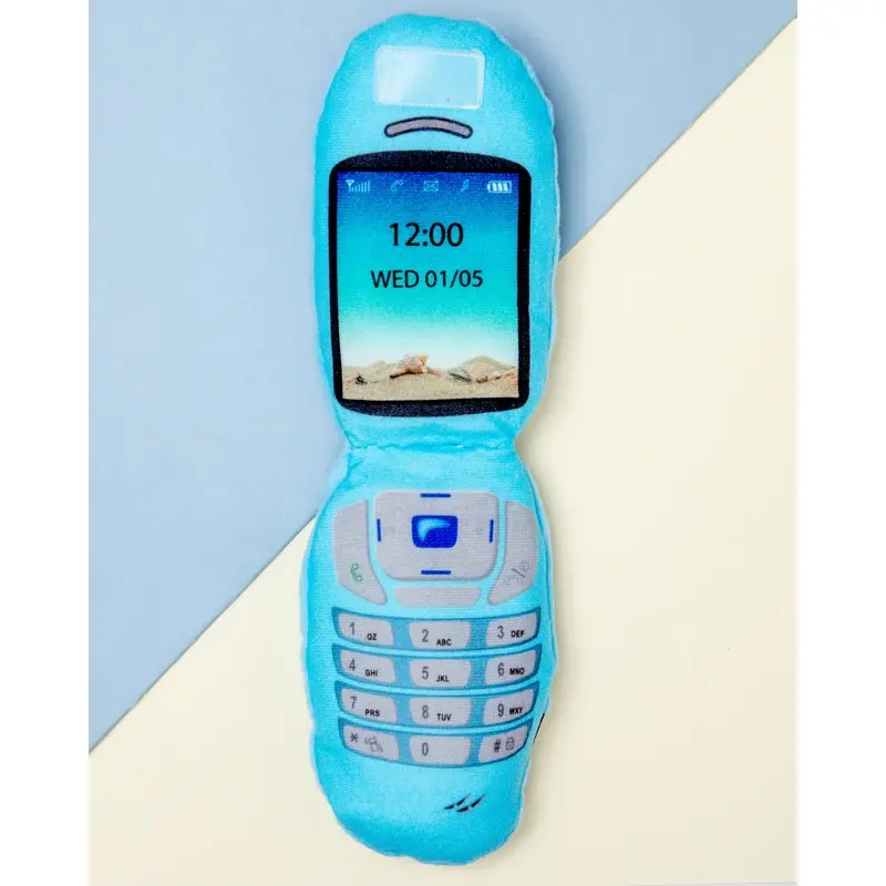 Flip Phone Crinkle + Squeak Dog Toy (FINAL SALE)