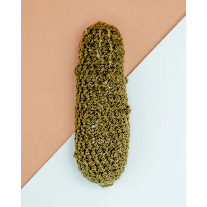 Hand-Knit Pickle Squeaky Dog Toy (FINAL SALE)