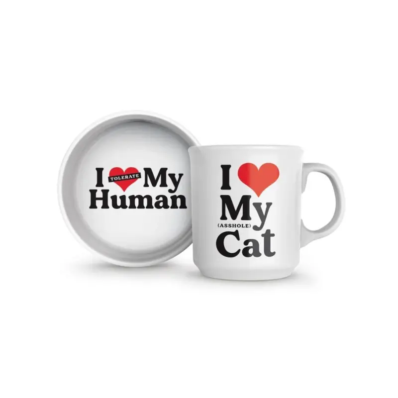 Ceramic Mug & Cat Bowl Set