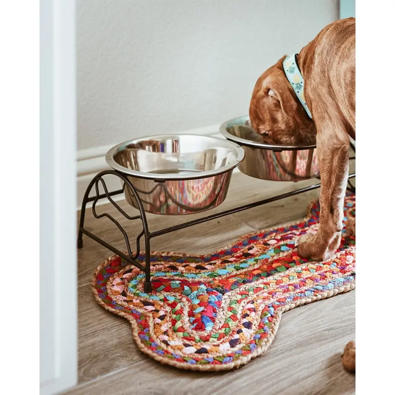 Chindi Blend Woven Dog Mat (Made in India)