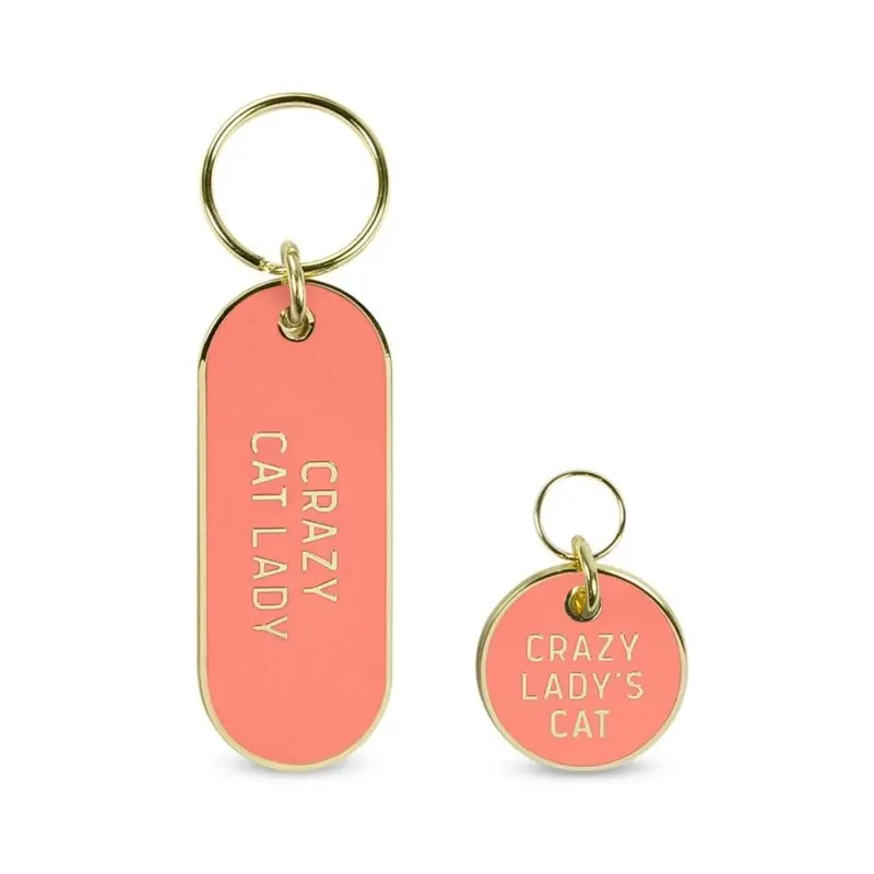 Crazy Cat Lady Keychain & Cat Tag Set (FINAL SALE)