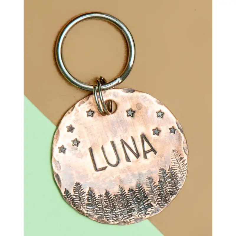 Starry Forest Custom Dog ID Tag (Custom/Drop-Ship) (Made in the USA)