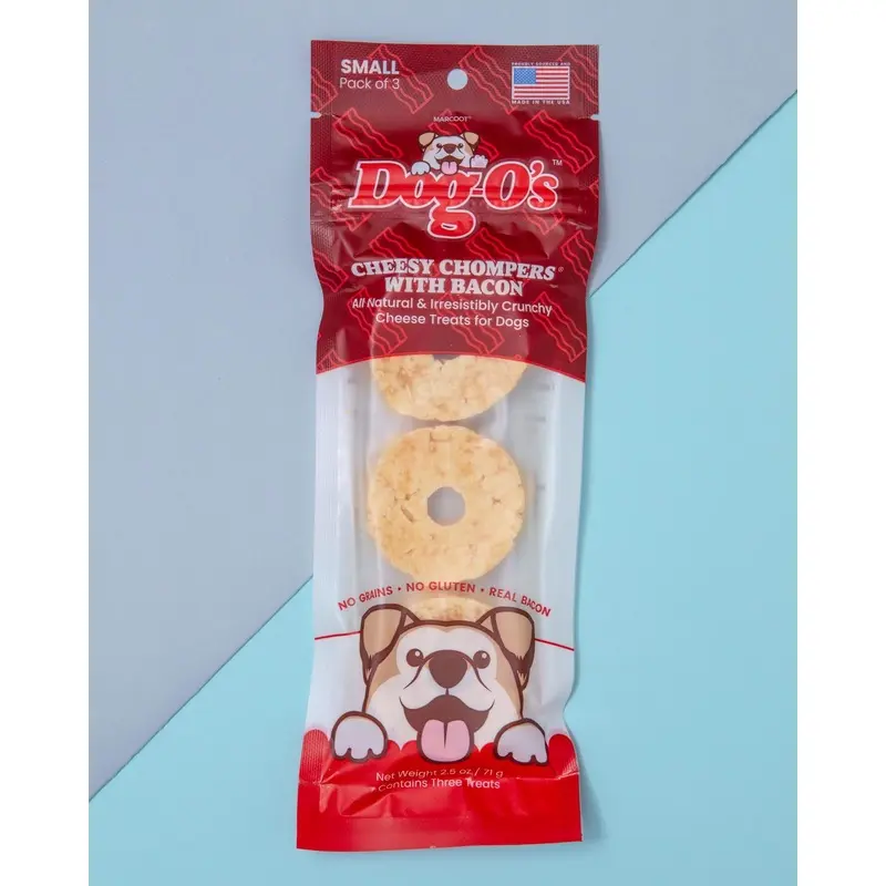 Bacon Cheesy Chompers Dog Treats (Made in the USA)
