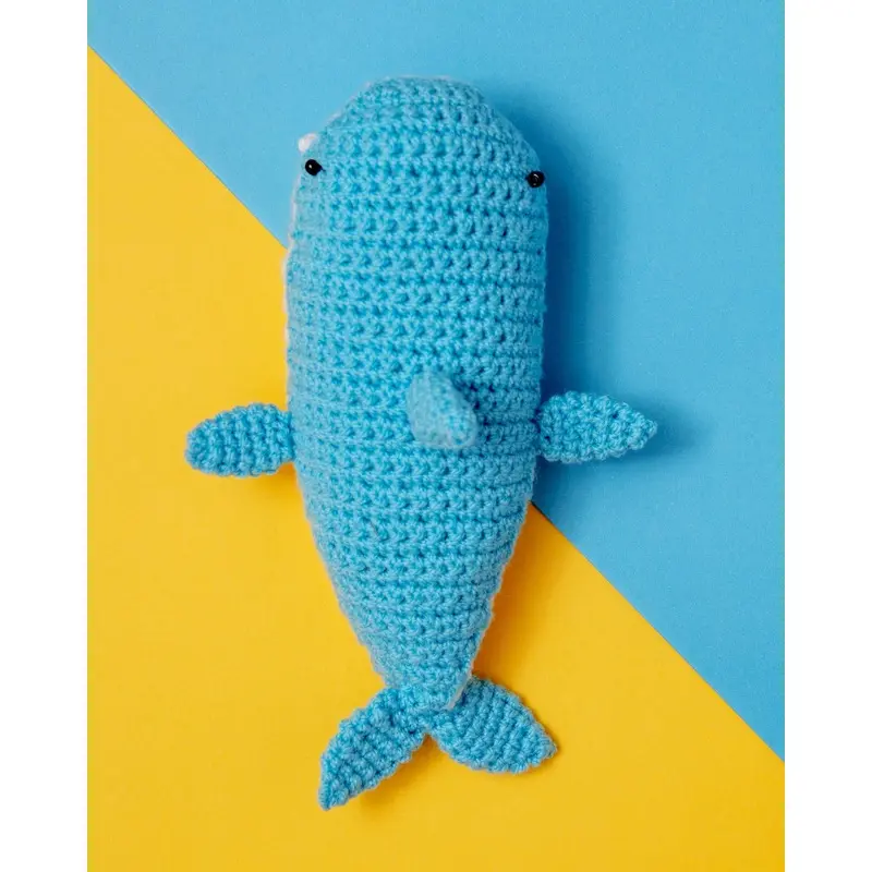 Hand-Knit Shark Squeaky Dog Toy