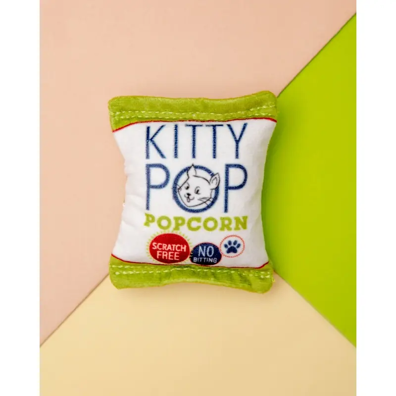 Kitty Pop Crinkle Plush Cat Toy w/ Catnip