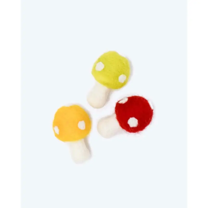Kitty Shroom Felt Cat Toy (Set of 3)