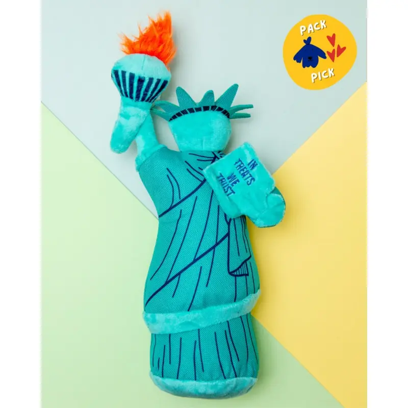 Statue of Liberty Squeaky Plush Dog Toy
