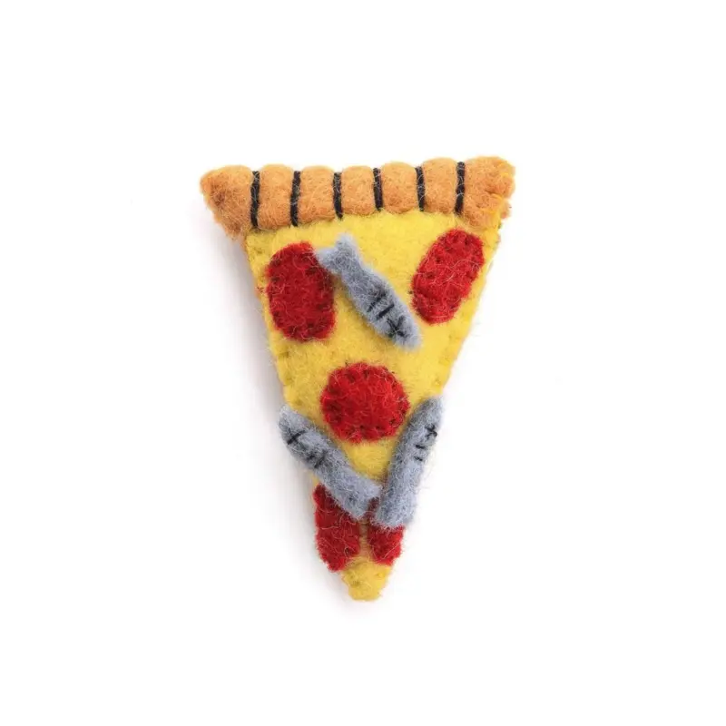 Wool Pizza Cat Toy