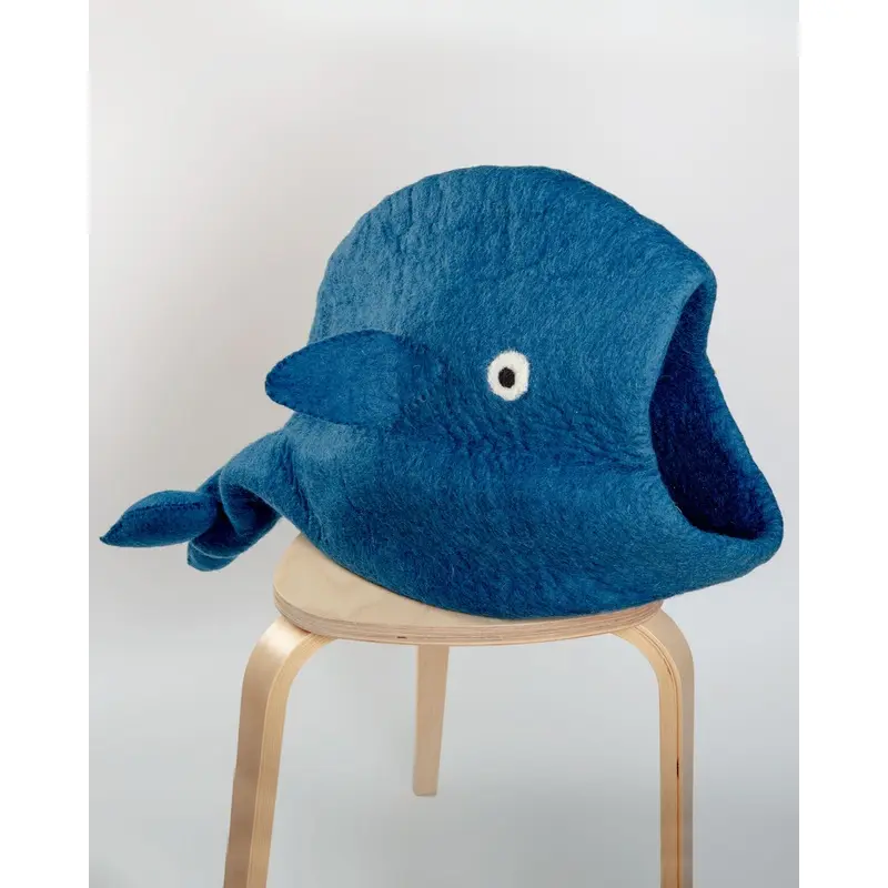 Blue Whale Wool Pet Cave