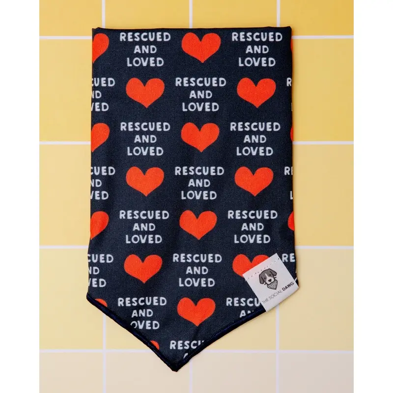 Rescued & Loved Dog Bandana (Made in the USA) (CLEARANCE)