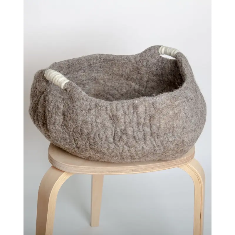 Wool Toy Basket With Handles