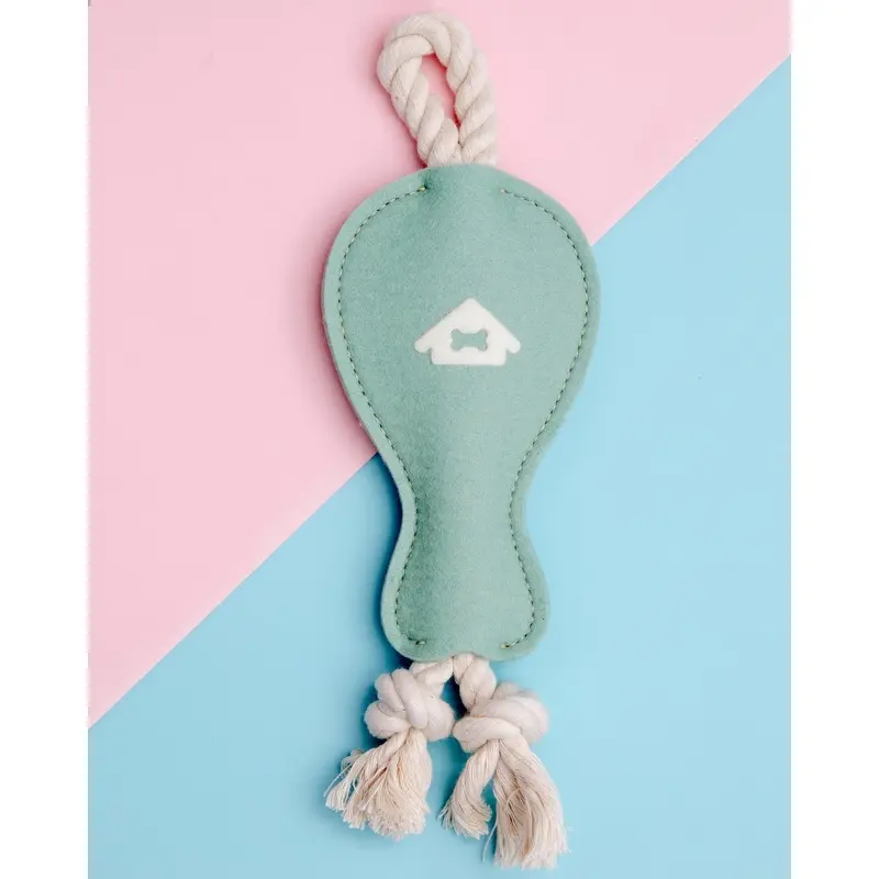 Drumstick Dog Tug Toy in Seafoam Wool (Made in the USA) (FINAL SALE)