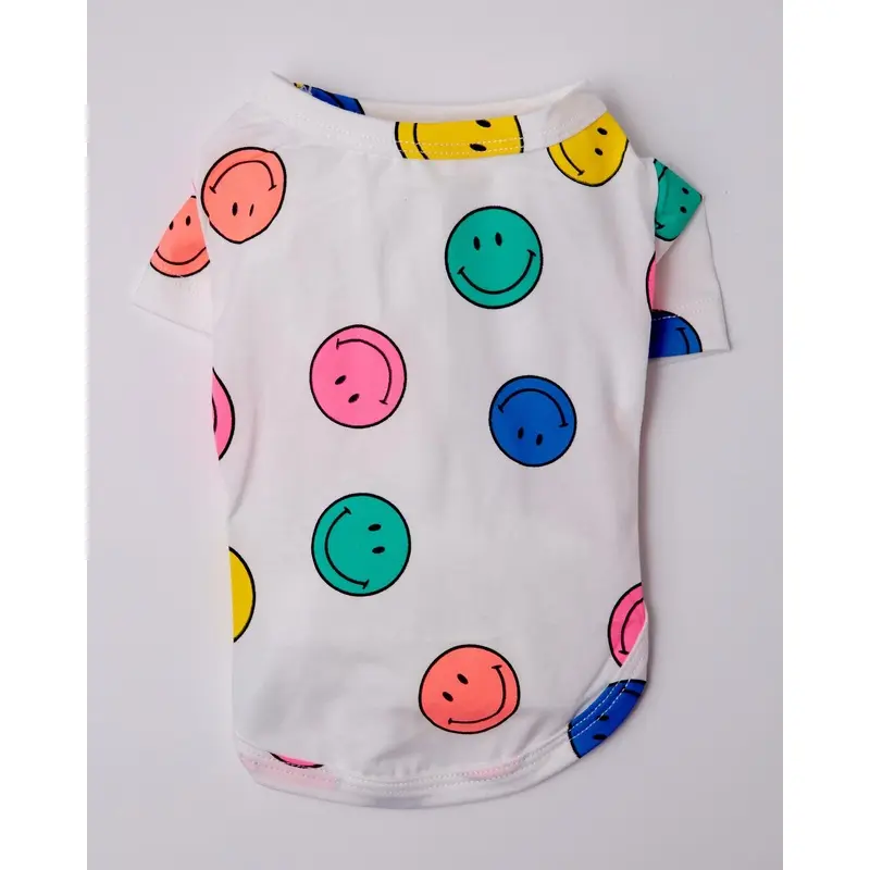 Put on a Happy Face Dog T-Shirt (FINAL SALE)