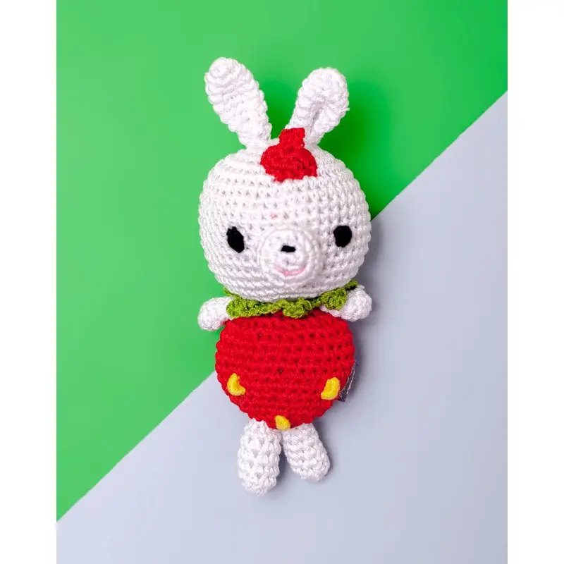 Rabbit Squeaky Knit Dog Toy