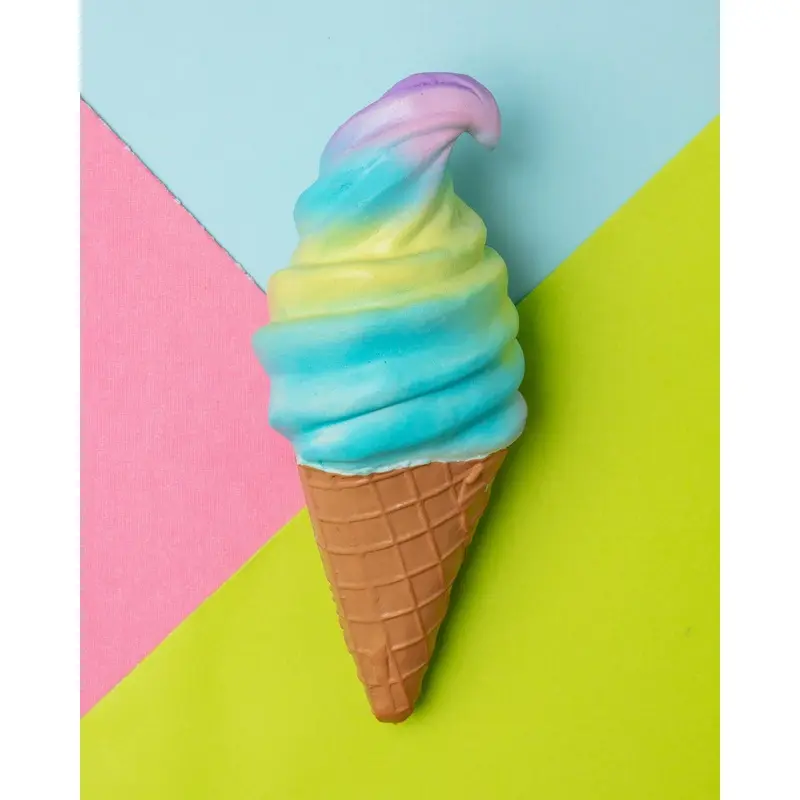Rainbow Swirl Ice Cream Latex Squeaky Dog Toy (FINAL SALE)