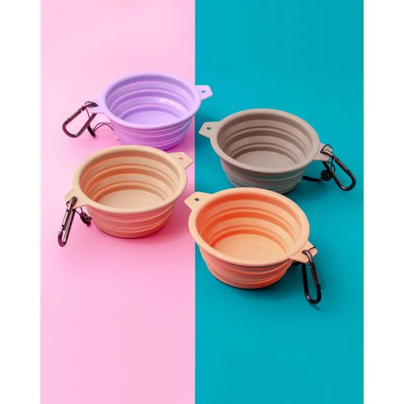 Rubber Collapsible Travel Dog Bowl (Single)