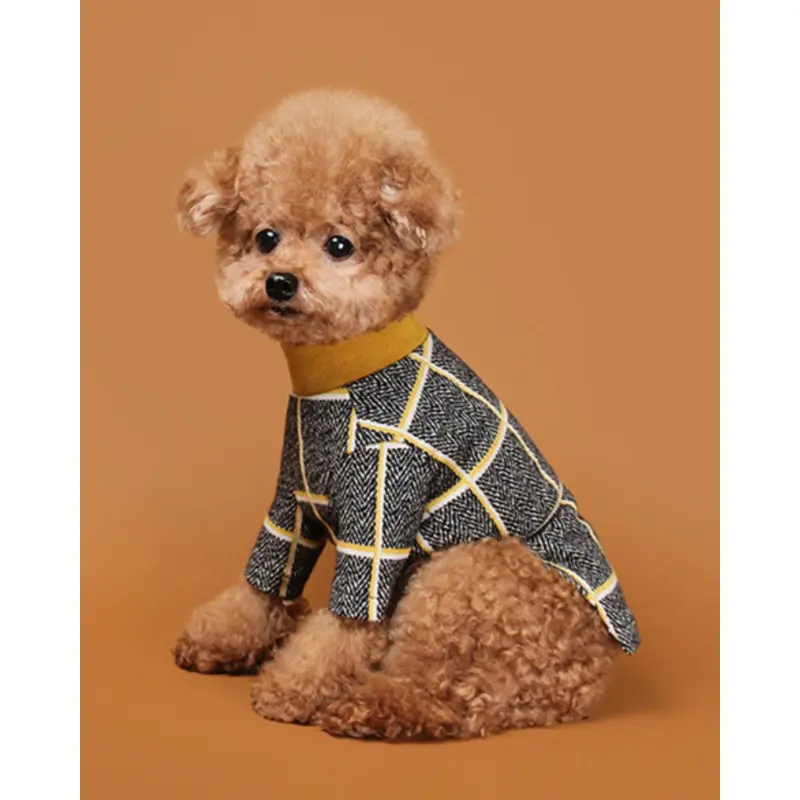 Check Tee for Dogs in Mustard Yellow (FINAL SALE)